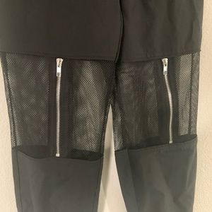 Black Mesh Pants